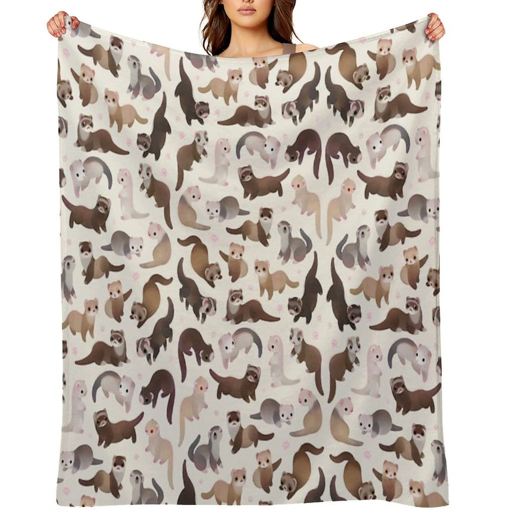 Ferret - Bright Quick-dry Throw Blanket