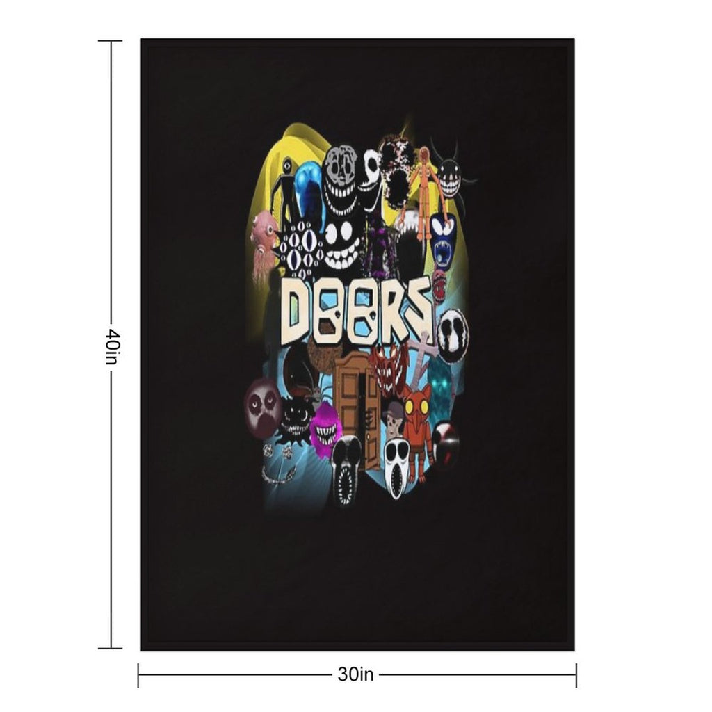Doors All The Entities New Doors Game Update Multi-functional Throw Blanket