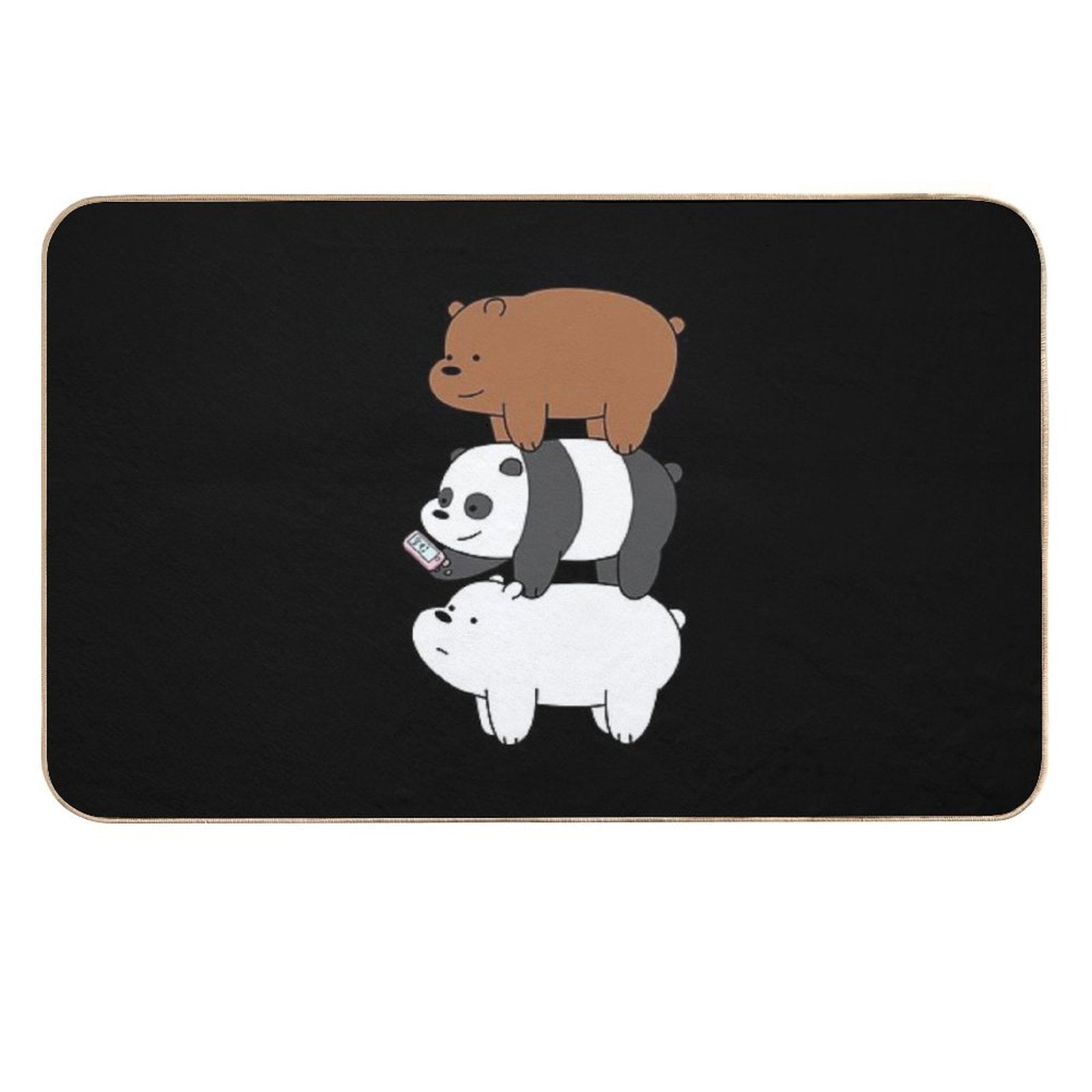 We Bare Bears™ Grizzly, Panda, And Ice Bear  Absorbent Bath Mat