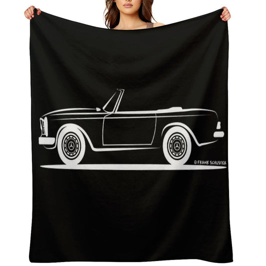 Mercedes Benz Pagoda W113 Pagode White Compact Throw Blanket