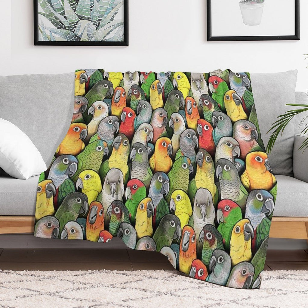 Colour of Conures Eco-conscious Throw Blanket