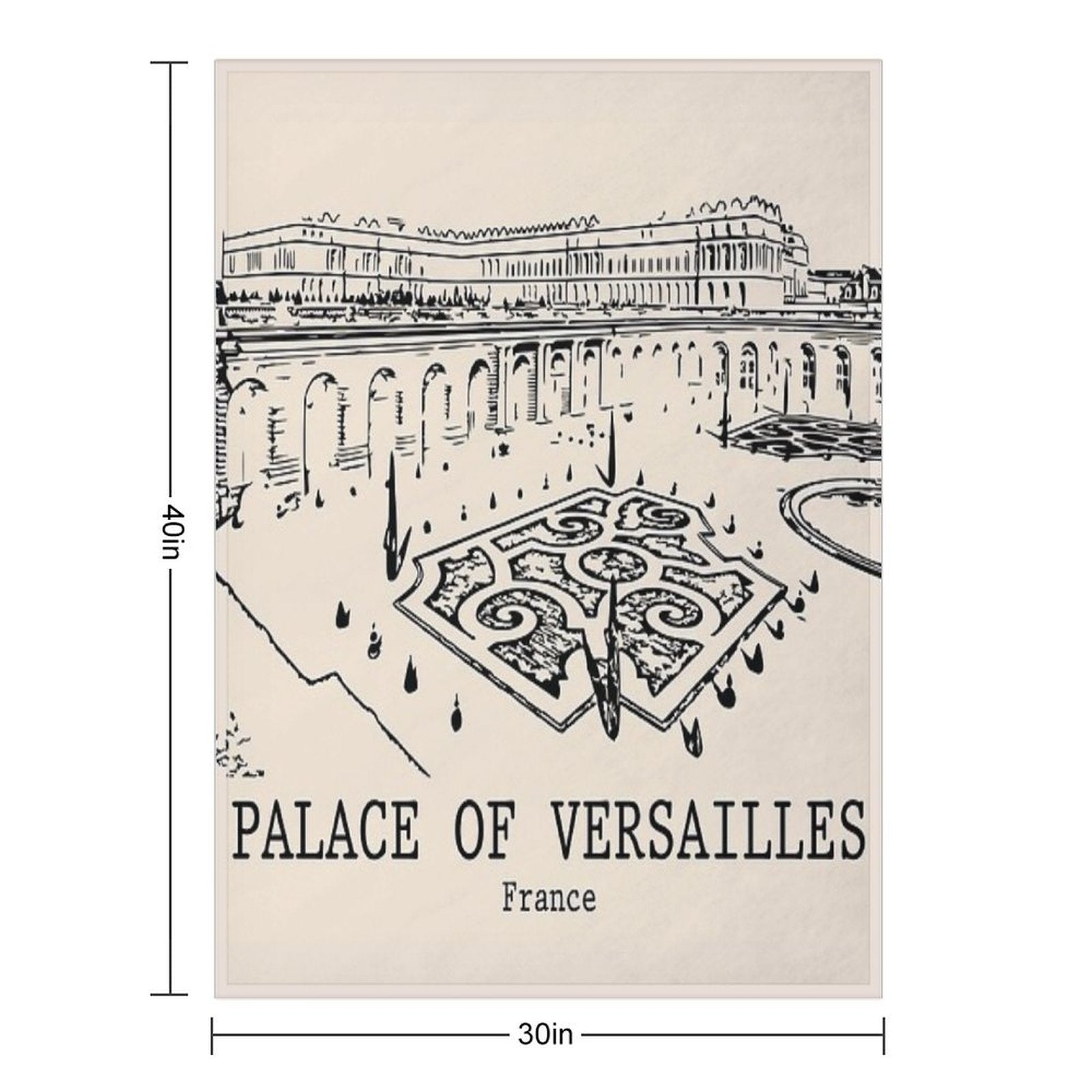 Palace of Versailles - France Shrink-resistant Throw Blanket