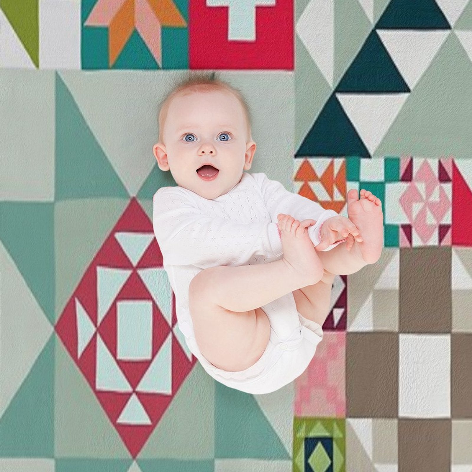 All Over Quilt Print Gift-ready Throw Blanket