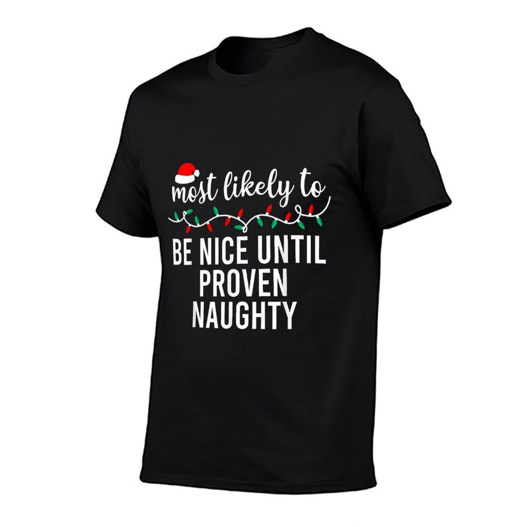 Most Likely to Christmas Matching Family Pajamas Funny  Moisture-wicking T-Shirt