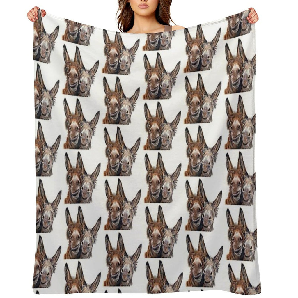 Donkeys - Hee Haw All-season Throw Blanket