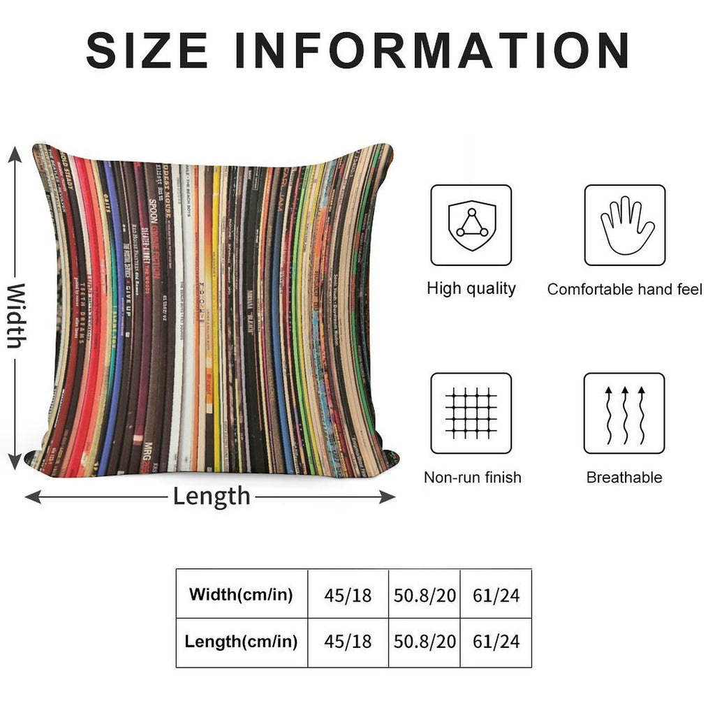 Ultimate Vinyl Record Collection Soft Skin-Friendly Throw Pillow