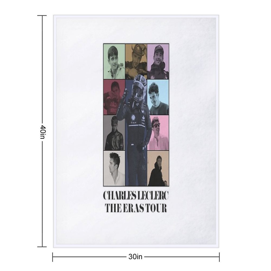 Charles Leclerc Ft. The Eras Tour Velvety-soft Throw Blanket