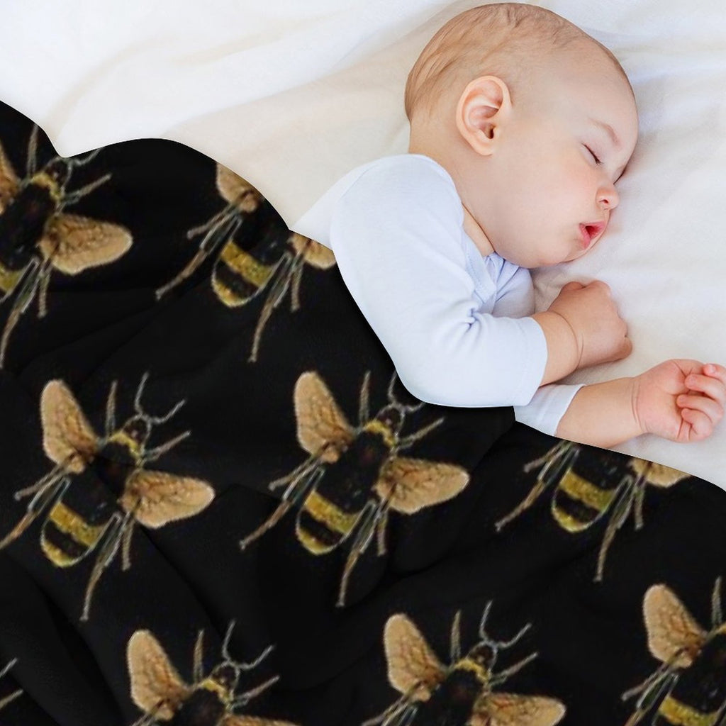 Bumble Bee Plush Throw Blanket