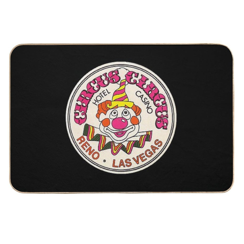 Circus Circus Casino Hotel Vintage Clown Retro Las Vegas  Non-Slip Bath Mat