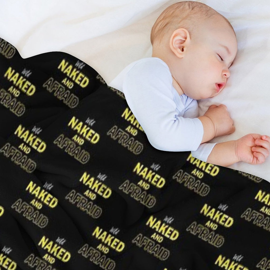 Funny Naked And Afraid TV Show Fan Gift Sustainable Throw Blanket
