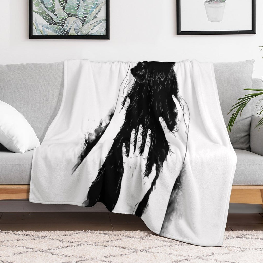 Wolves of Paris Machine-washable Throw Blanket