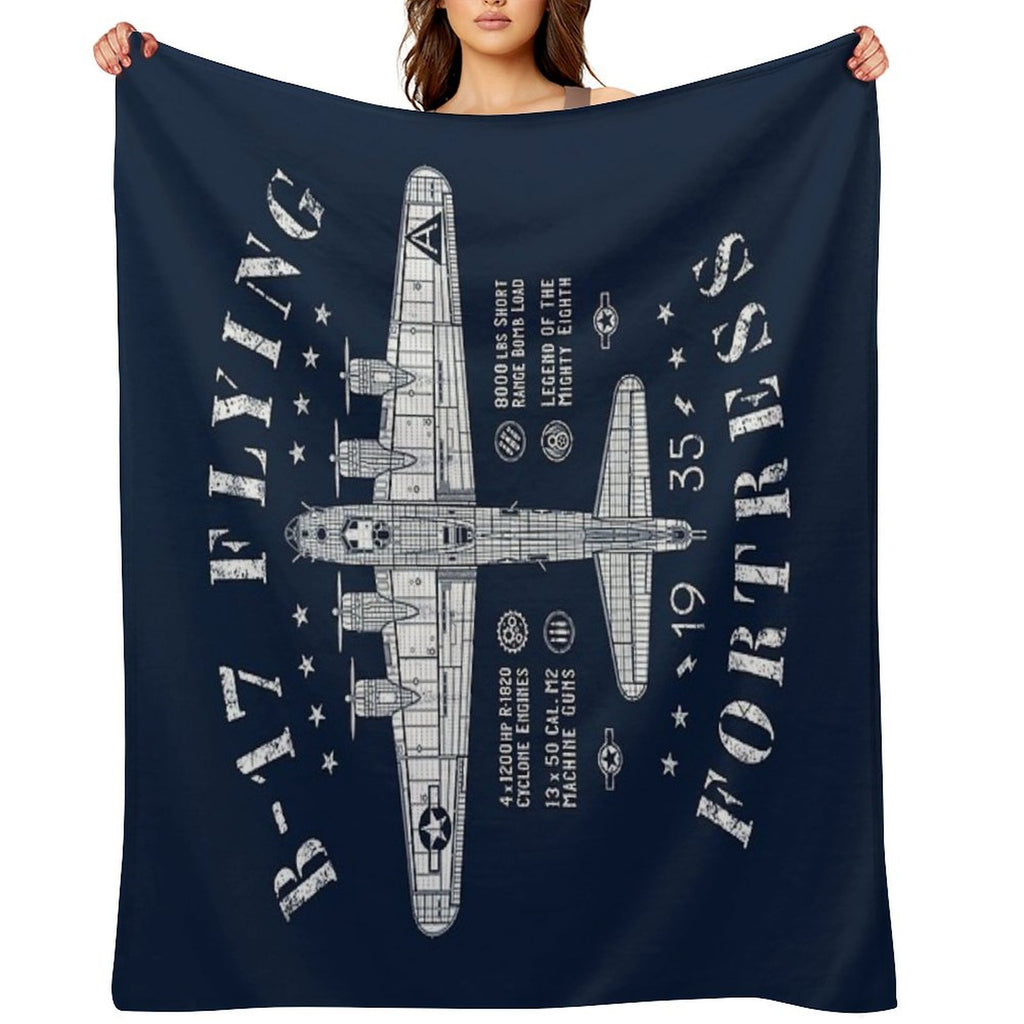 B17 Flying Fortress Compact Throw Blanket