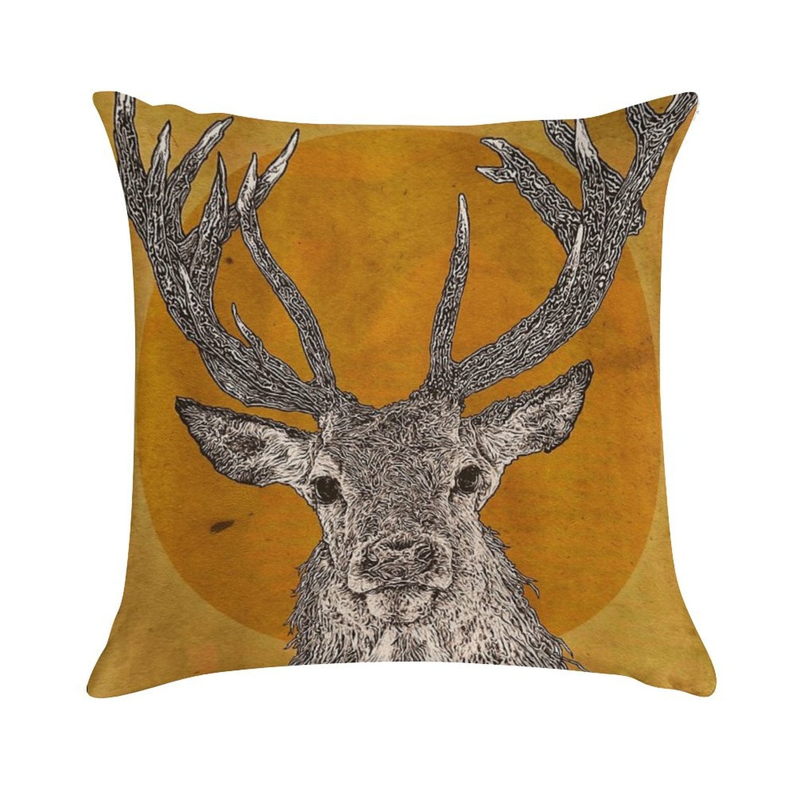 Wild Stag's Head Soft Ultra-Soft Texture Throw Pillow