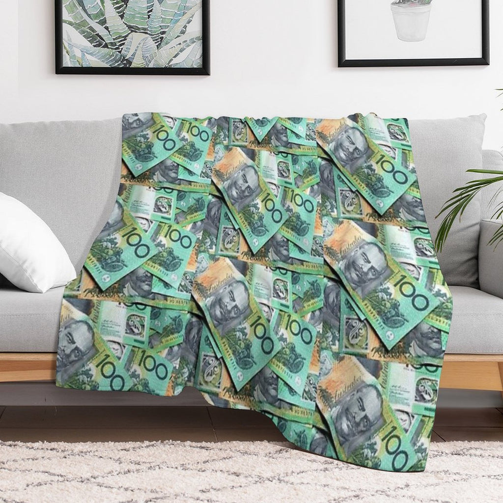 Australian $100 Notes Versatility Throw Blanket