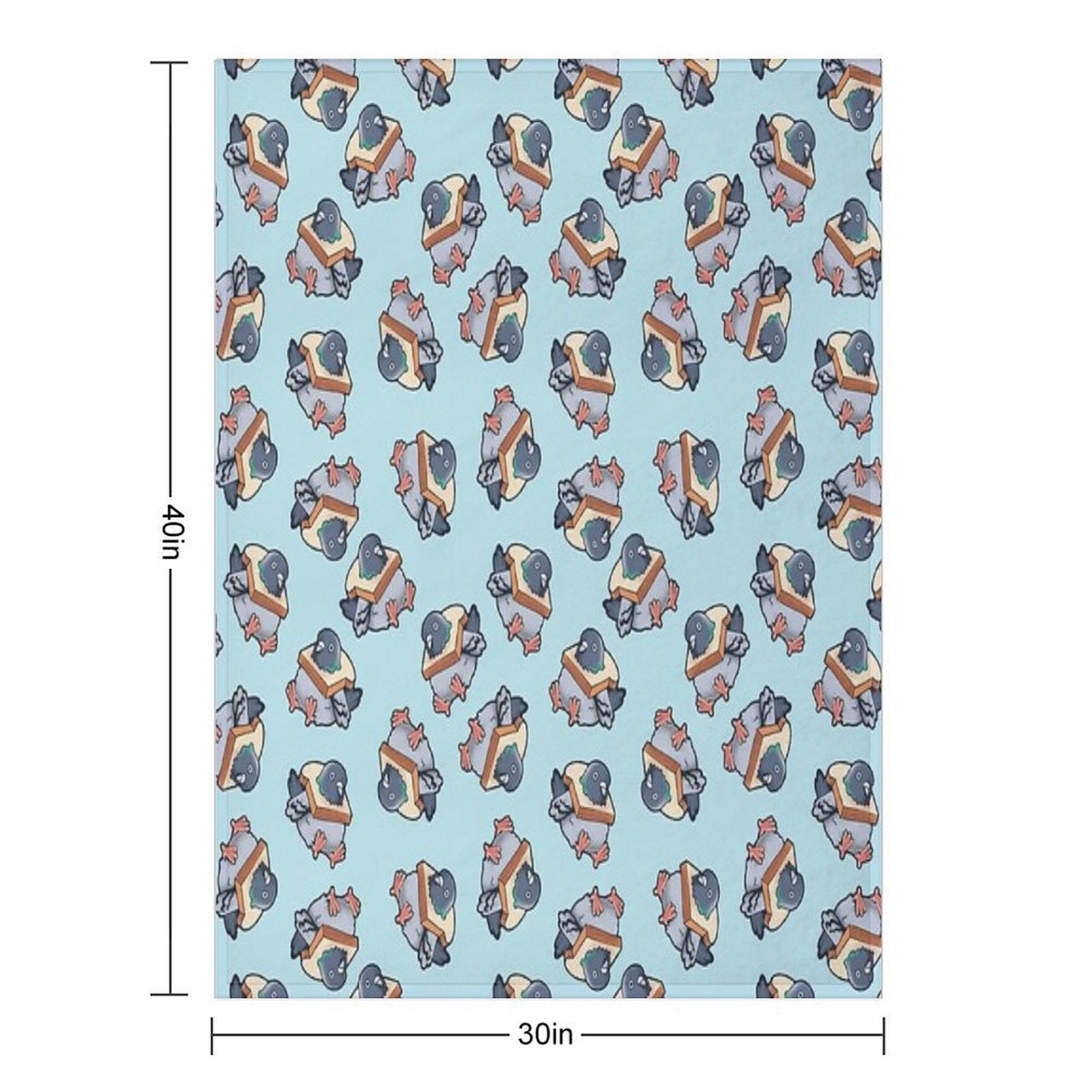 Hungry Pigeon Premium Throw Blanket
