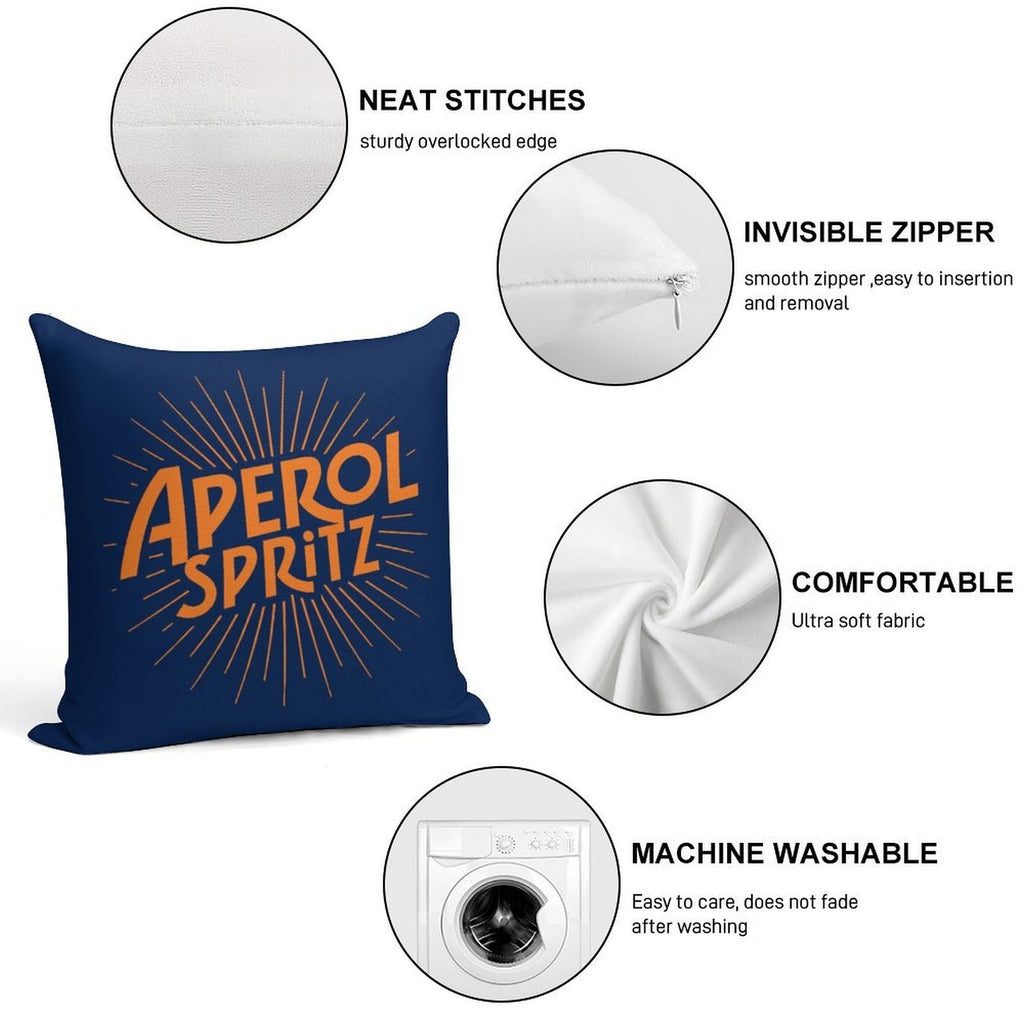 APEROL SPRITZ Soft Ultra-Soft Texture Throw Pillow