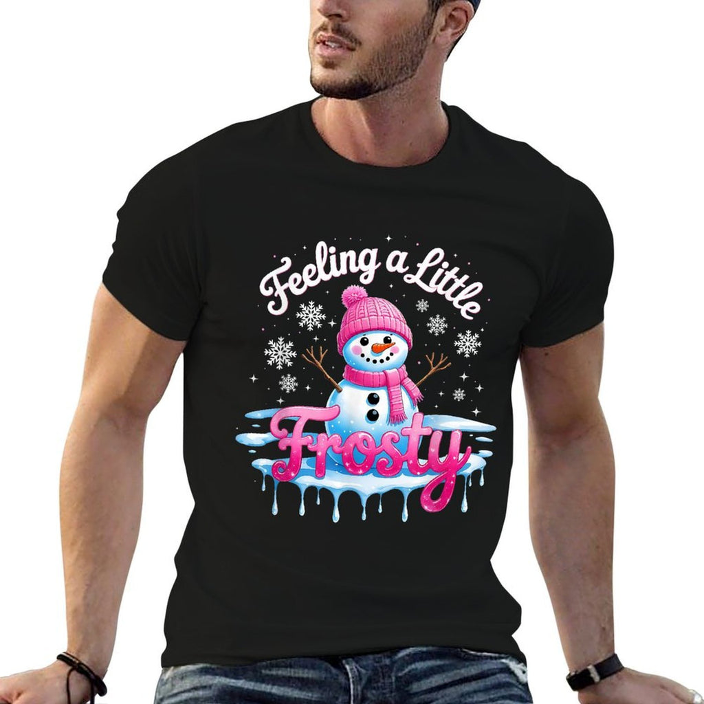 Feeling A Little Frosty Cute Snowman Winter Design  Soft T-Shirt