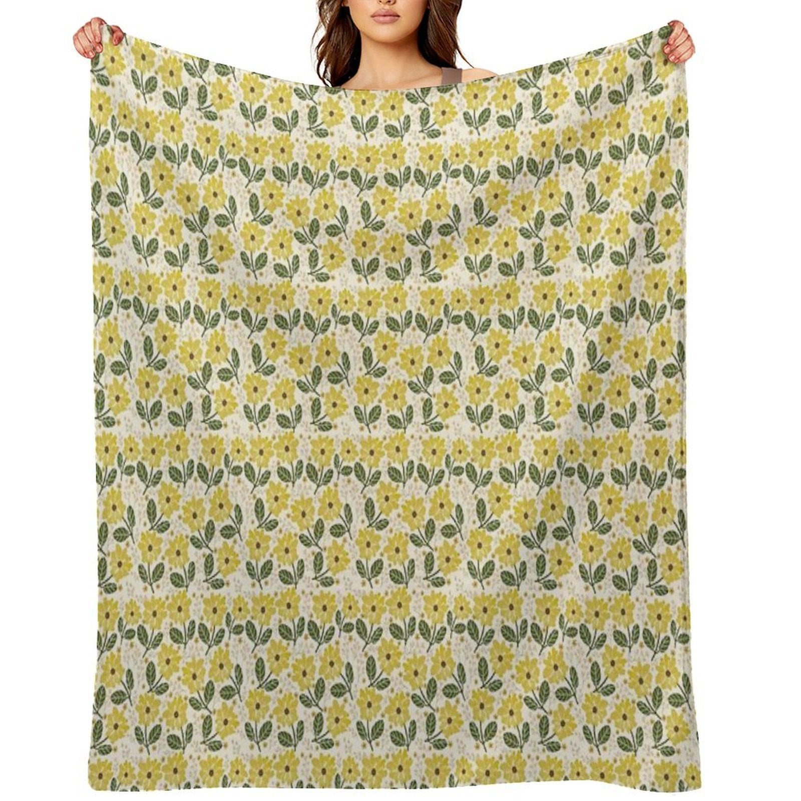 Golden Bloom All-season Throw Blanket