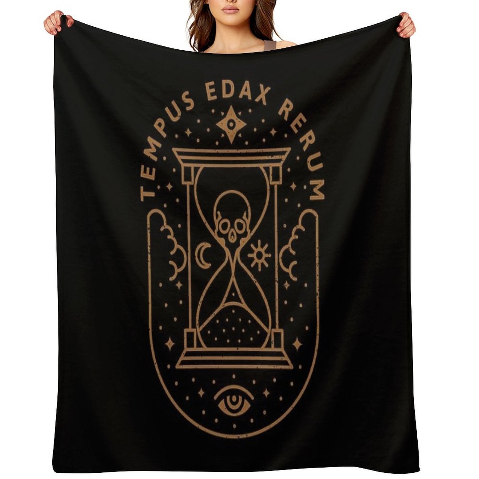 Tempus Edax Rerum Plush Throw Blanket