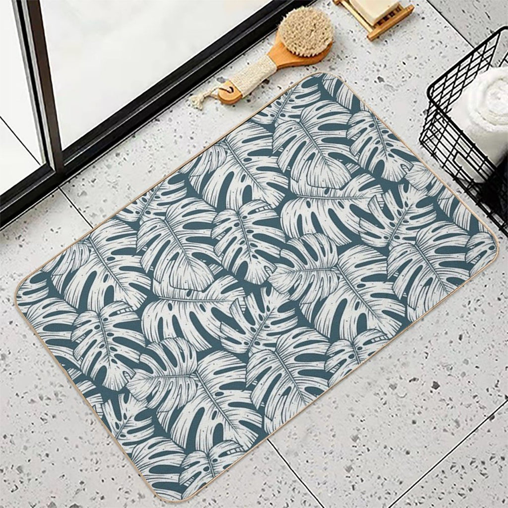 Monstera  Plants Pattern  Paradise Nature  Tropical Vibes  Jungle Pattern  Multi-Purpose Bath Mat