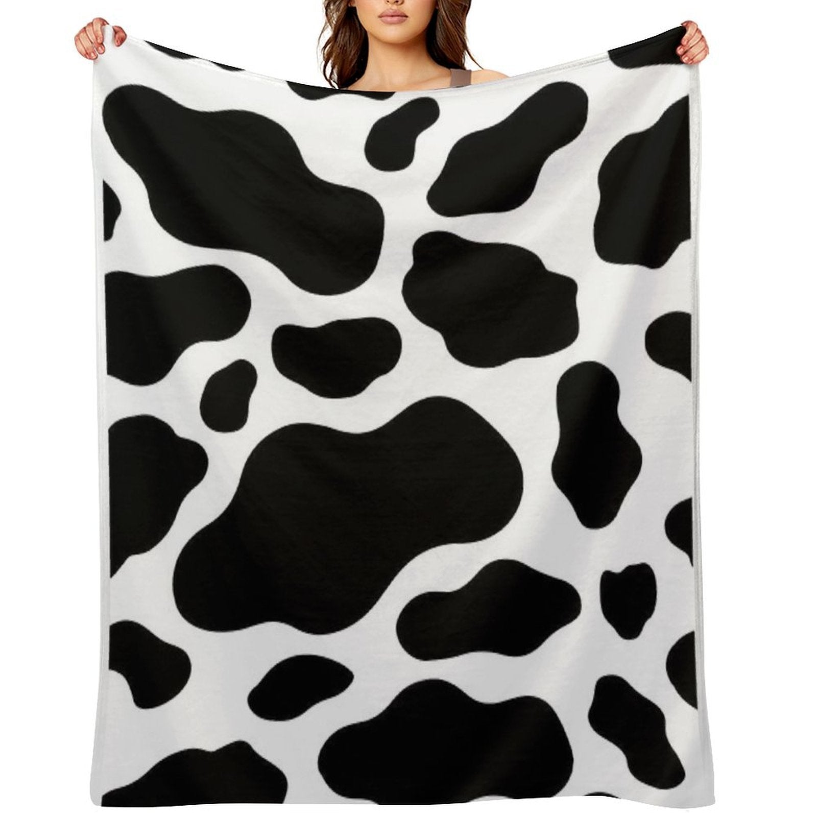 Cow Print Travel-friendly Throw Blanket