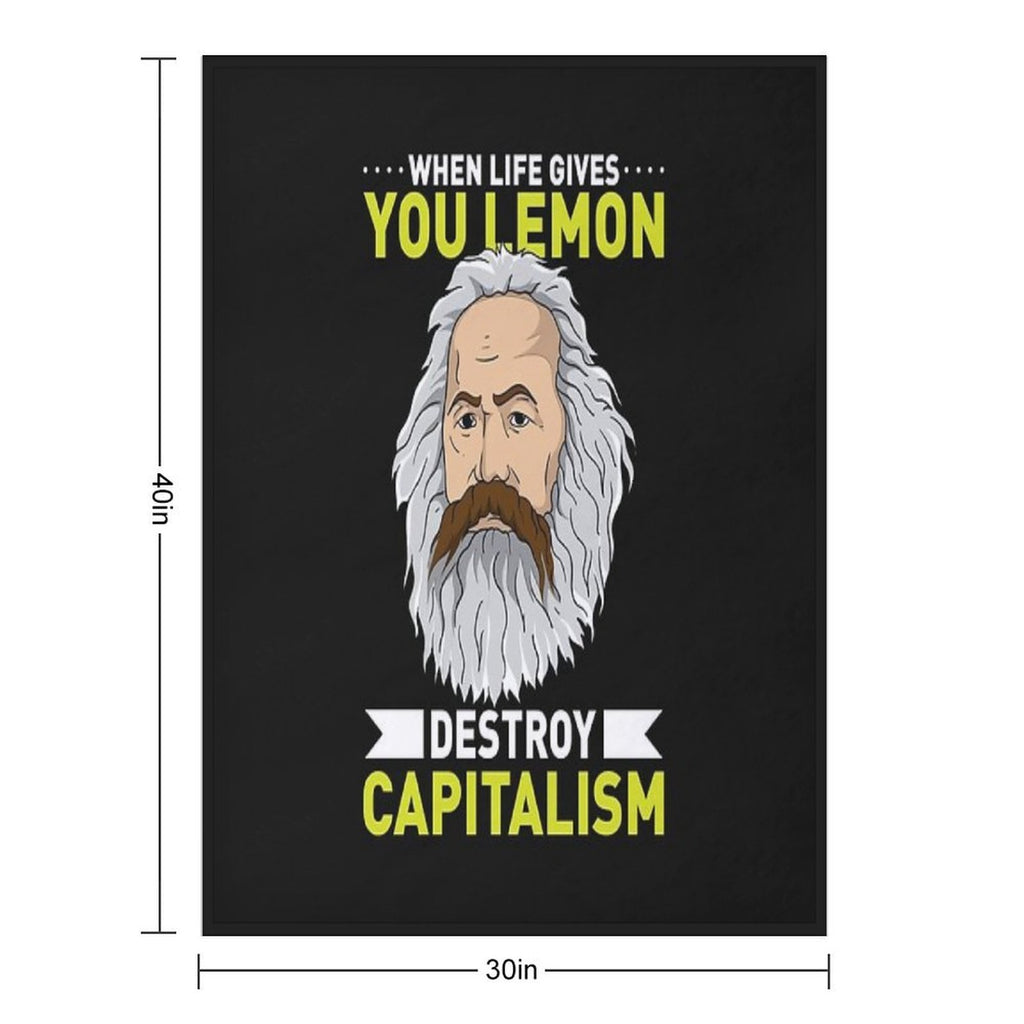 KARL MARX Destroy Capitalism Multi-functional Throw Blanket