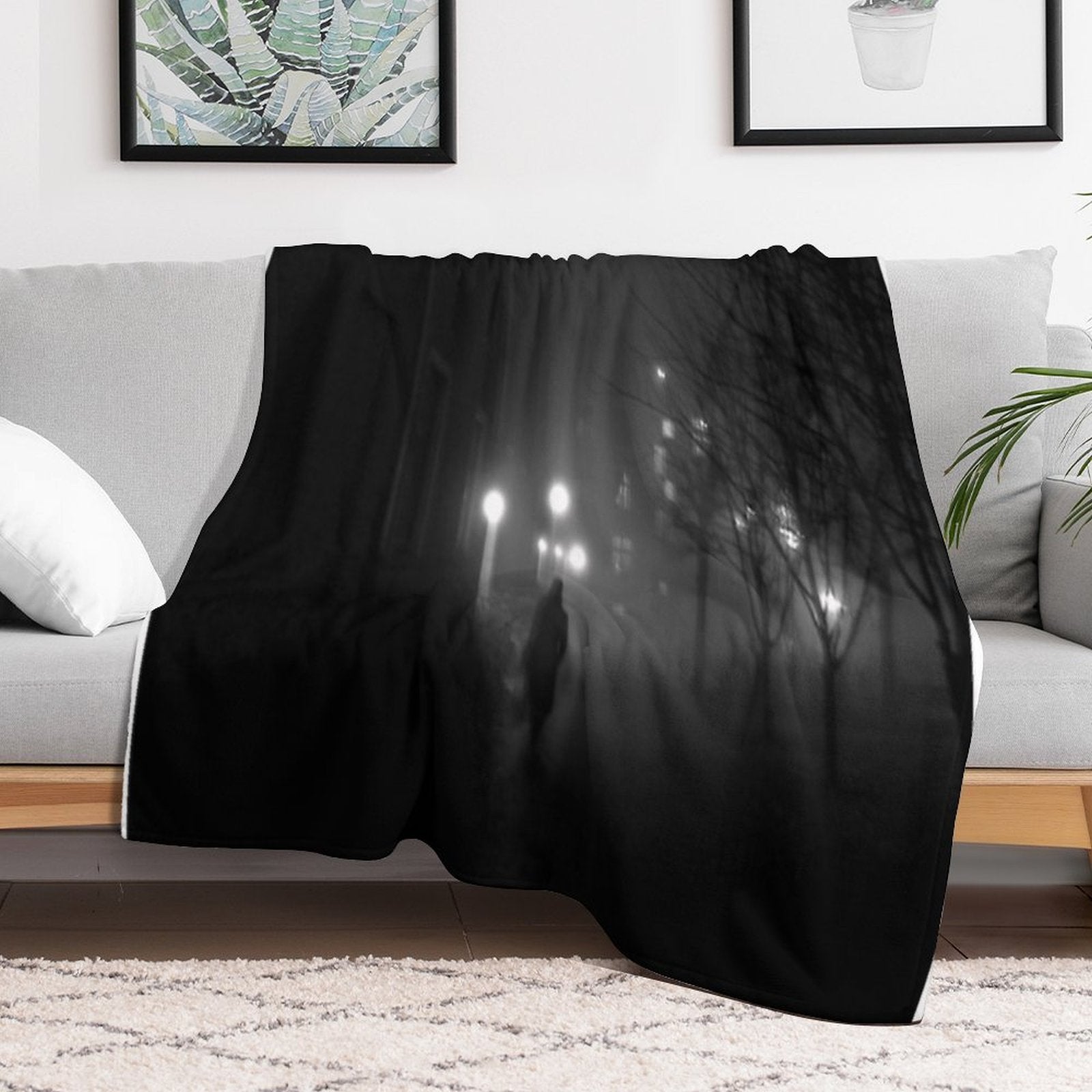 Fog Noir Spy Eco-conscious Throw Blanket
