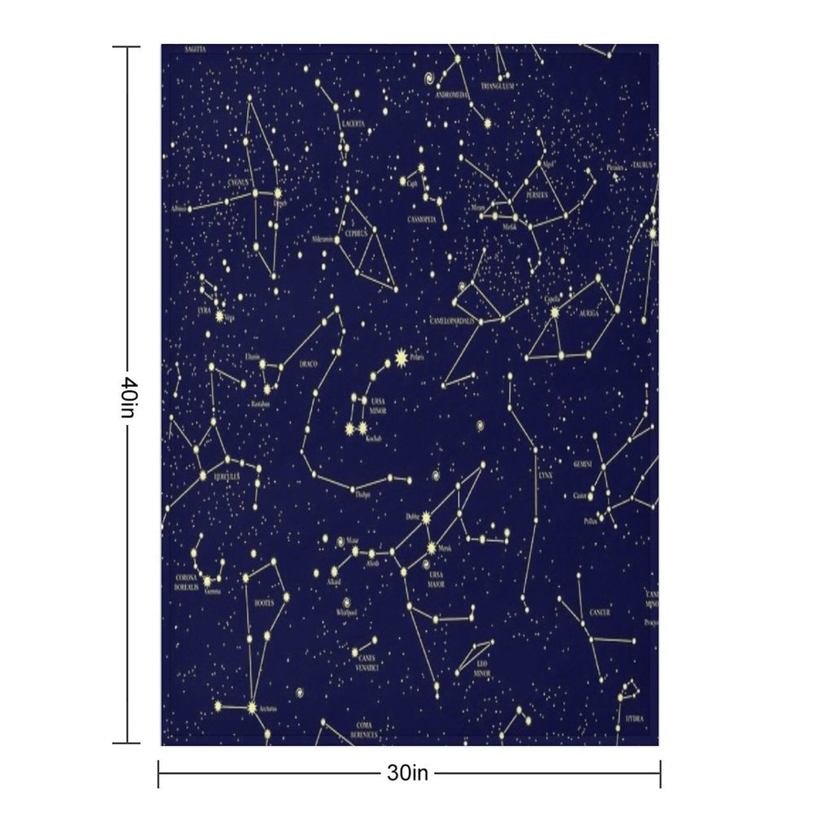 Constellation Astronomy Star Map Night Sky Velvety-soft Throw Blanket