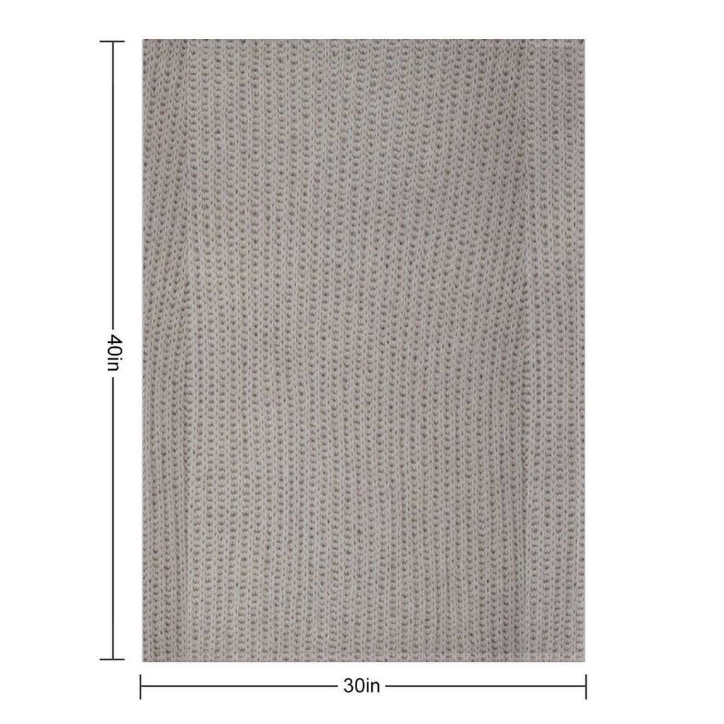 Beige Knitting Pattern Durable Throw Blanket