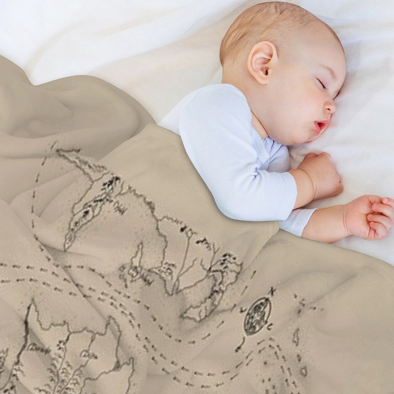 Dragonriders of Pern Maps (Beige Background) Velvety-soft Throw Blanket