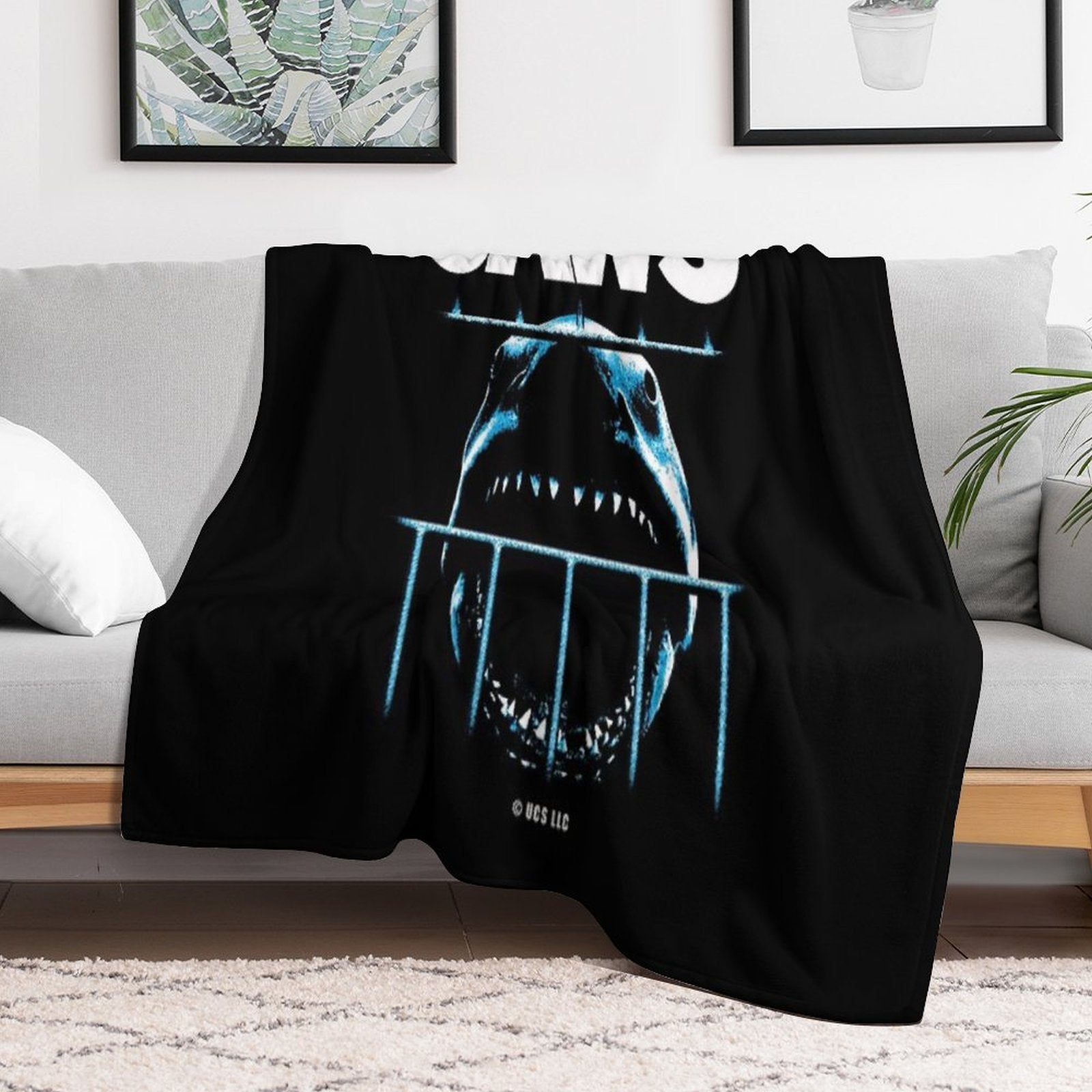 JAWS The Movie Velvety-soft Throw Blanket