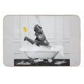 Elephant Taking A Bath  Long-Lasting Bath Mat