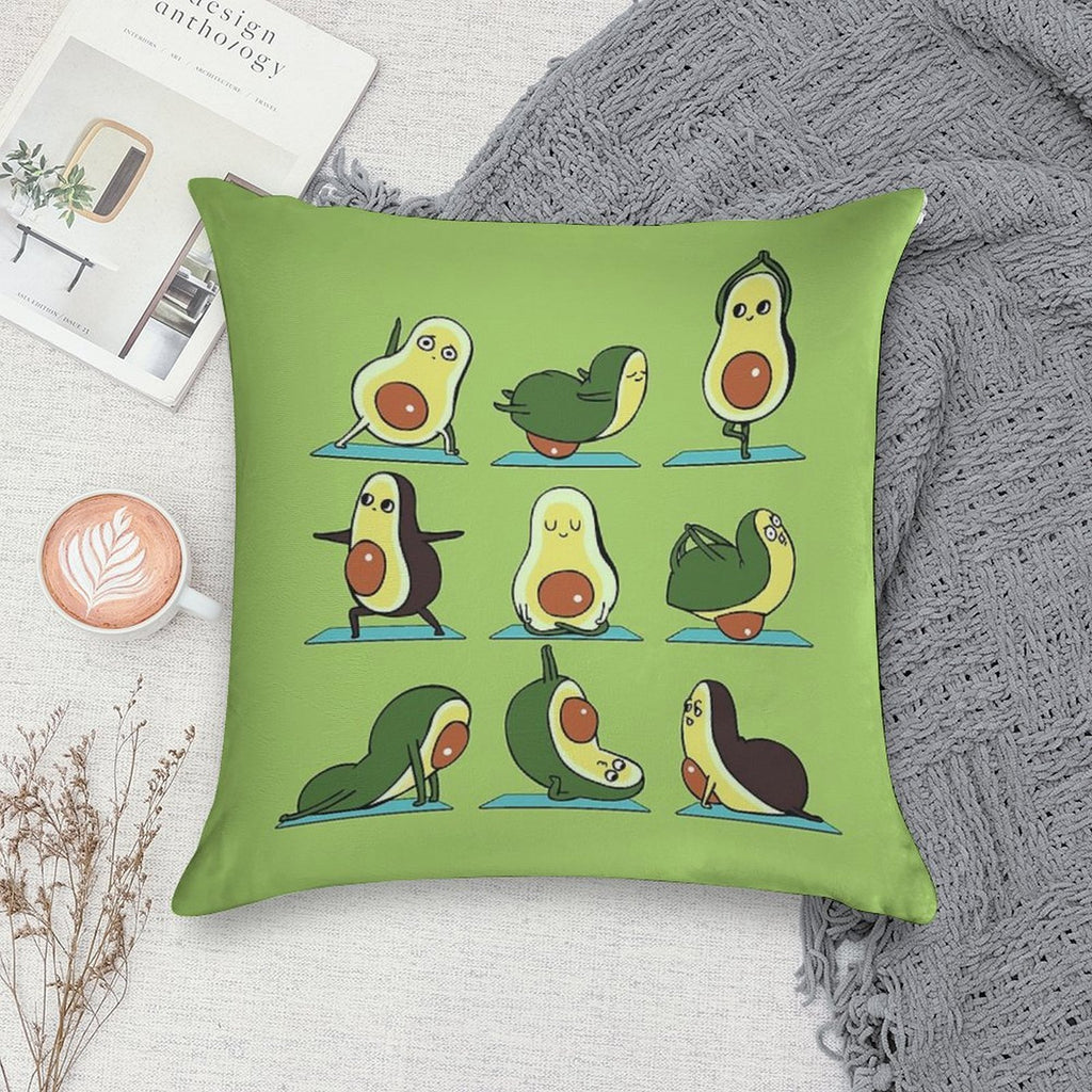 Avocado Yoga Soft Bedroom Essential Throw Pillow