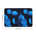 Blue Jellyfish Swimming  Eco-Friendly Bath Mat