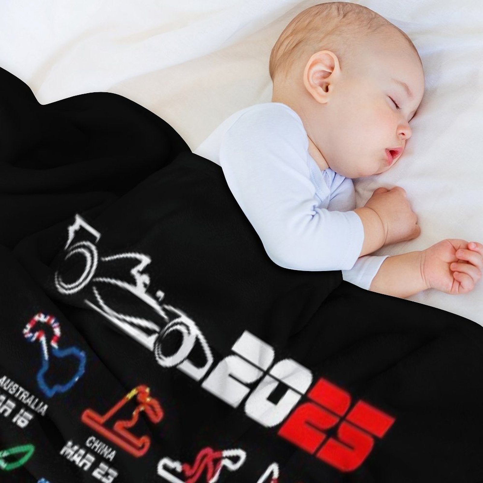 Calendar Formula Race Cars 2025 Circuits Colors Velvety-soft Throw Blanket
