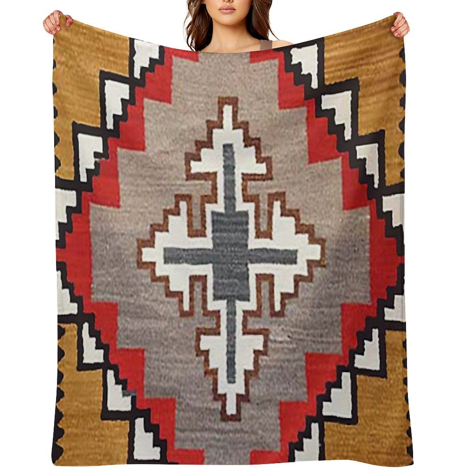 Navajo Blanket,southwestern Art,native American Art,indian Art,arizona,dessert,geometric Pattern,bow And Arrows,cowboys And Indi Lightweight Throw Blanket