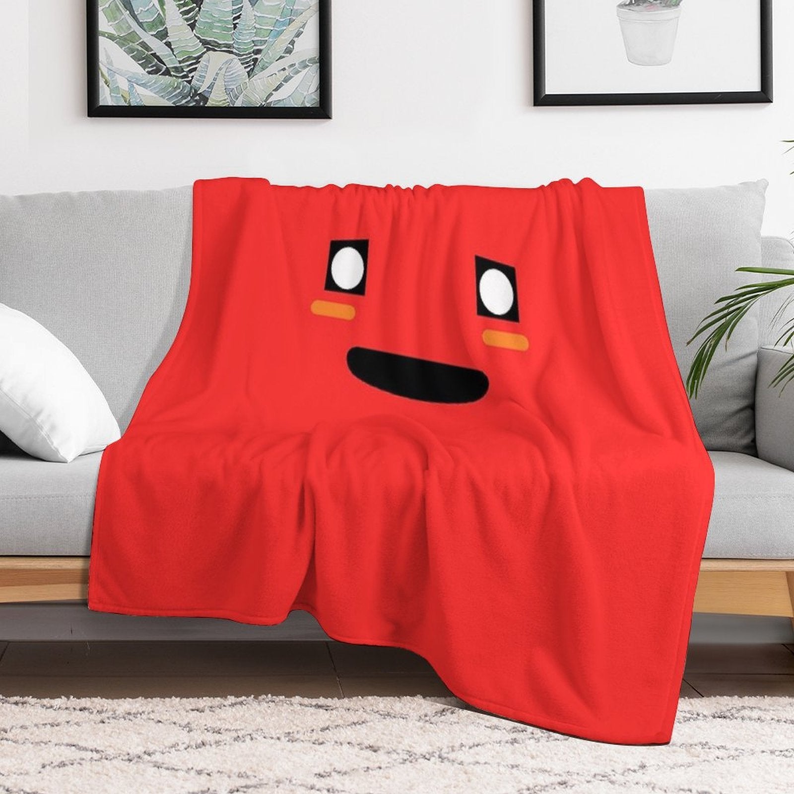 Cute Miata Face Anti-pilling Throw Blanket