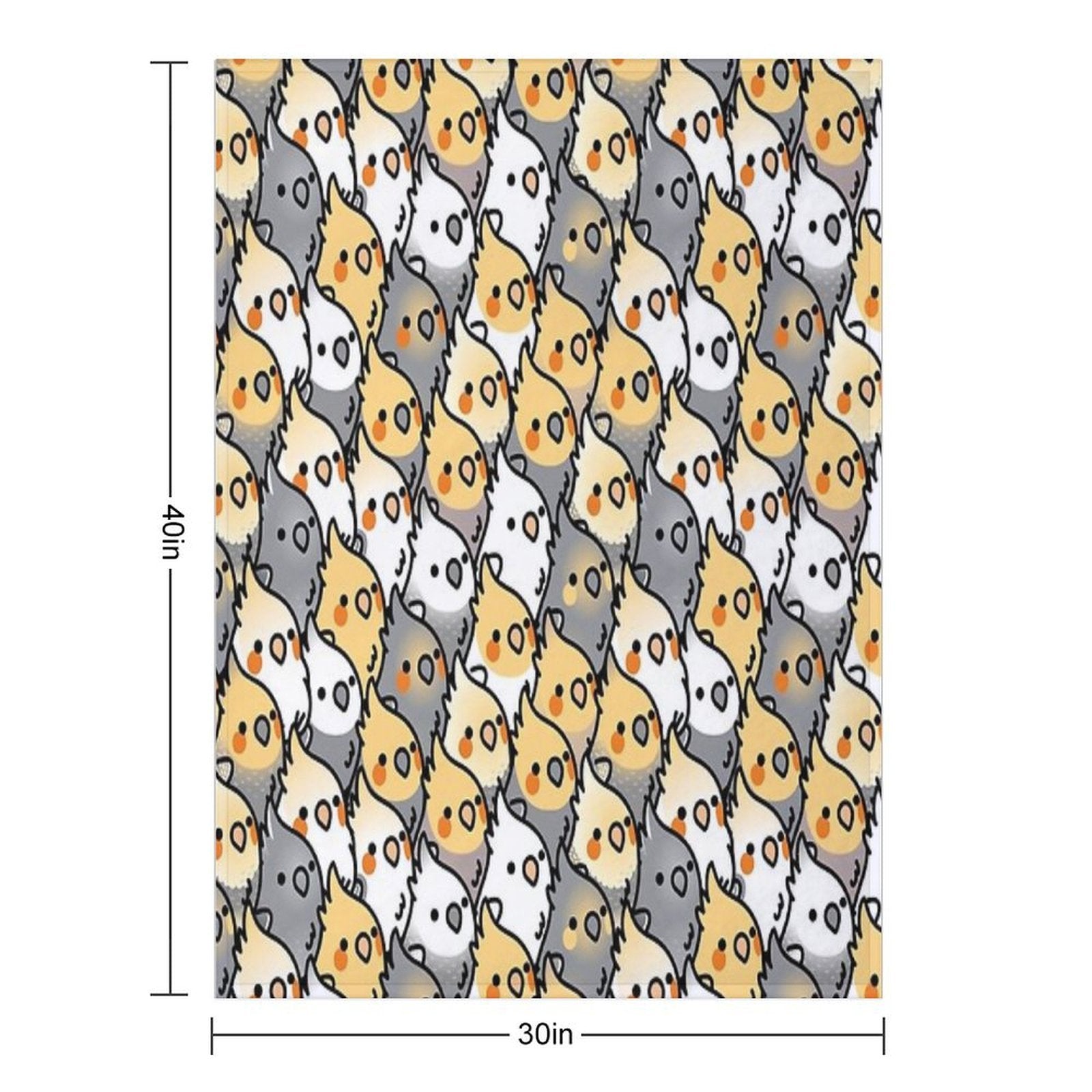 Chubby Cockatiel Party Anti-pilling Throw Blanket