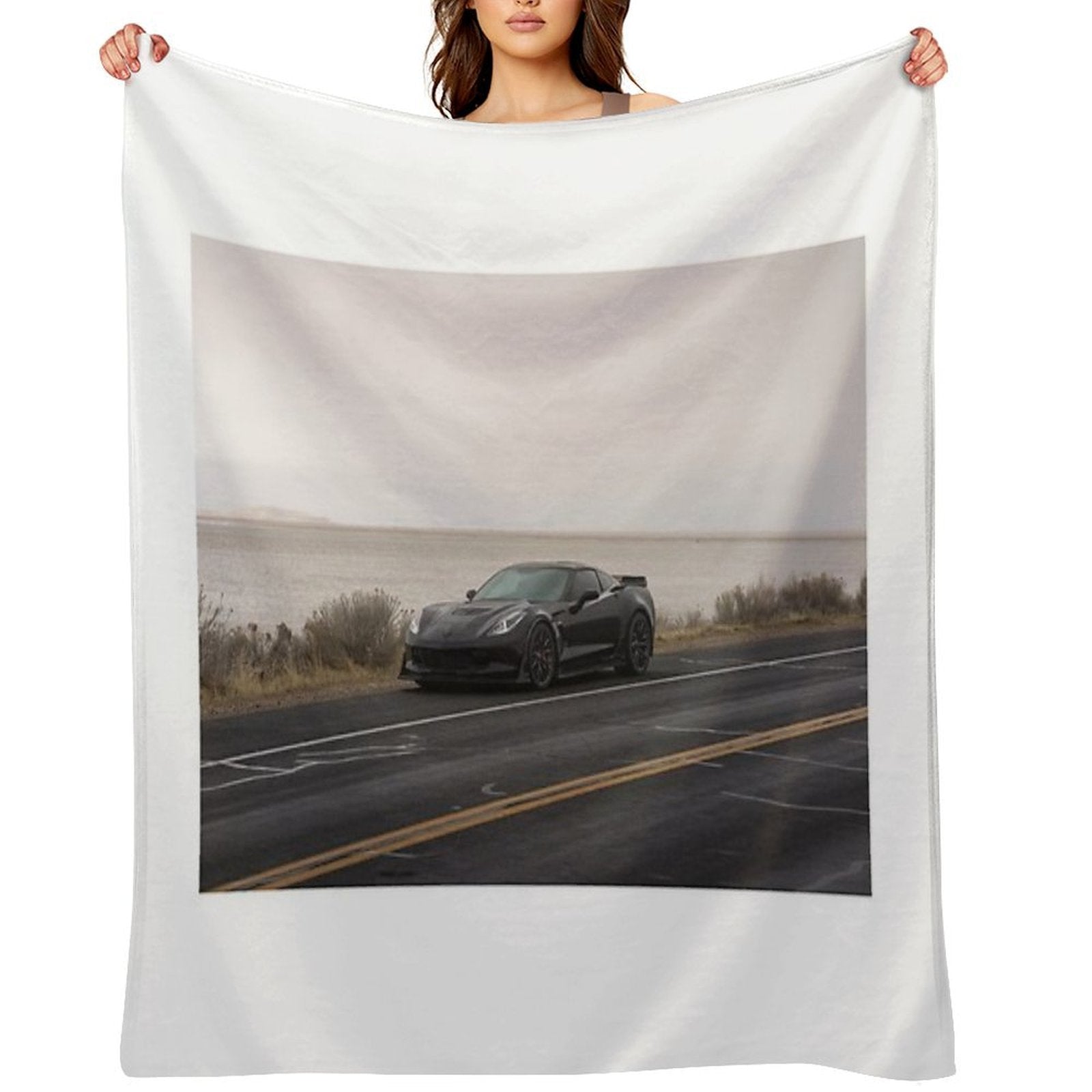 Corvette C7 Z06 Plush Throw Blanket