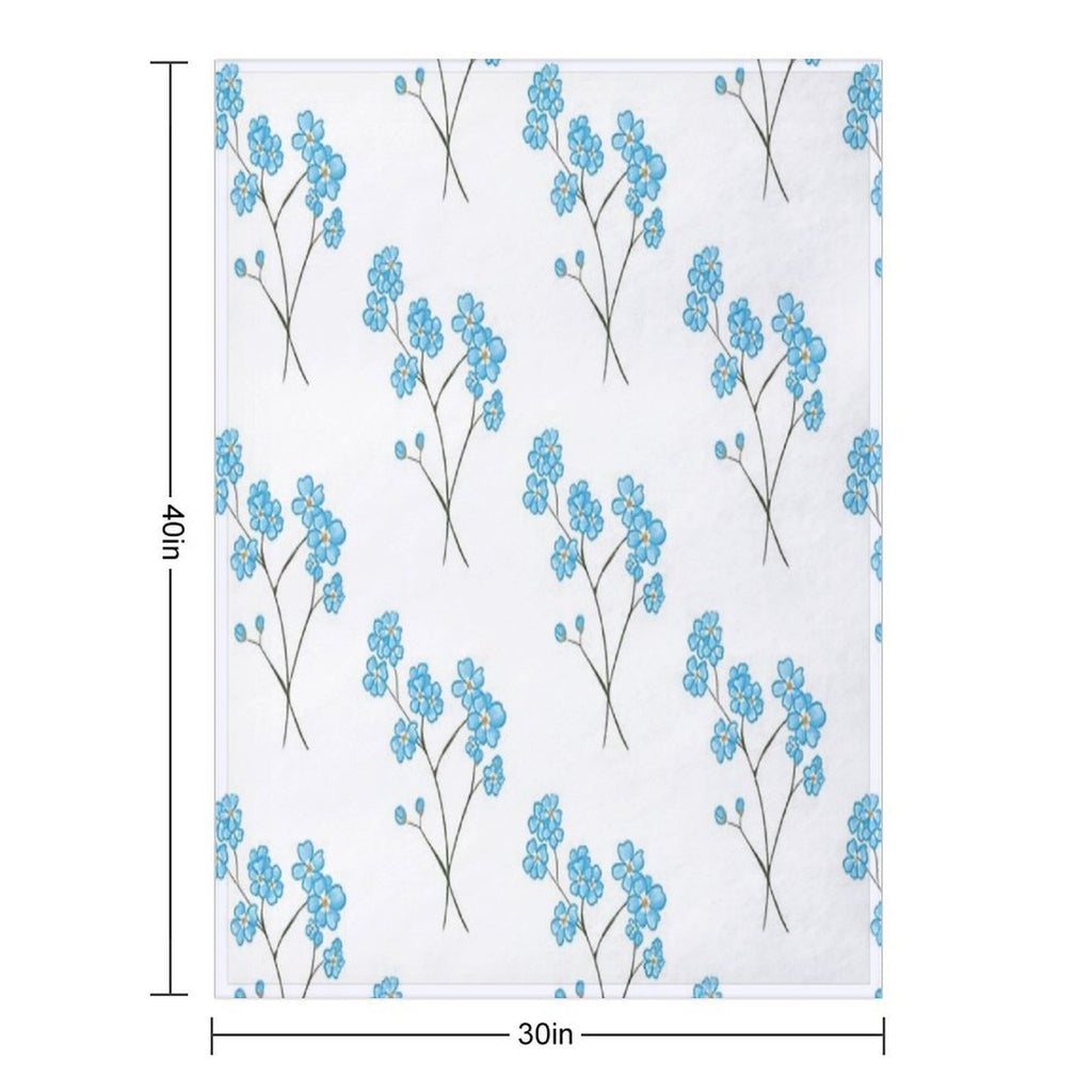 Forget Me Not Travel-friendly Throw Blanket