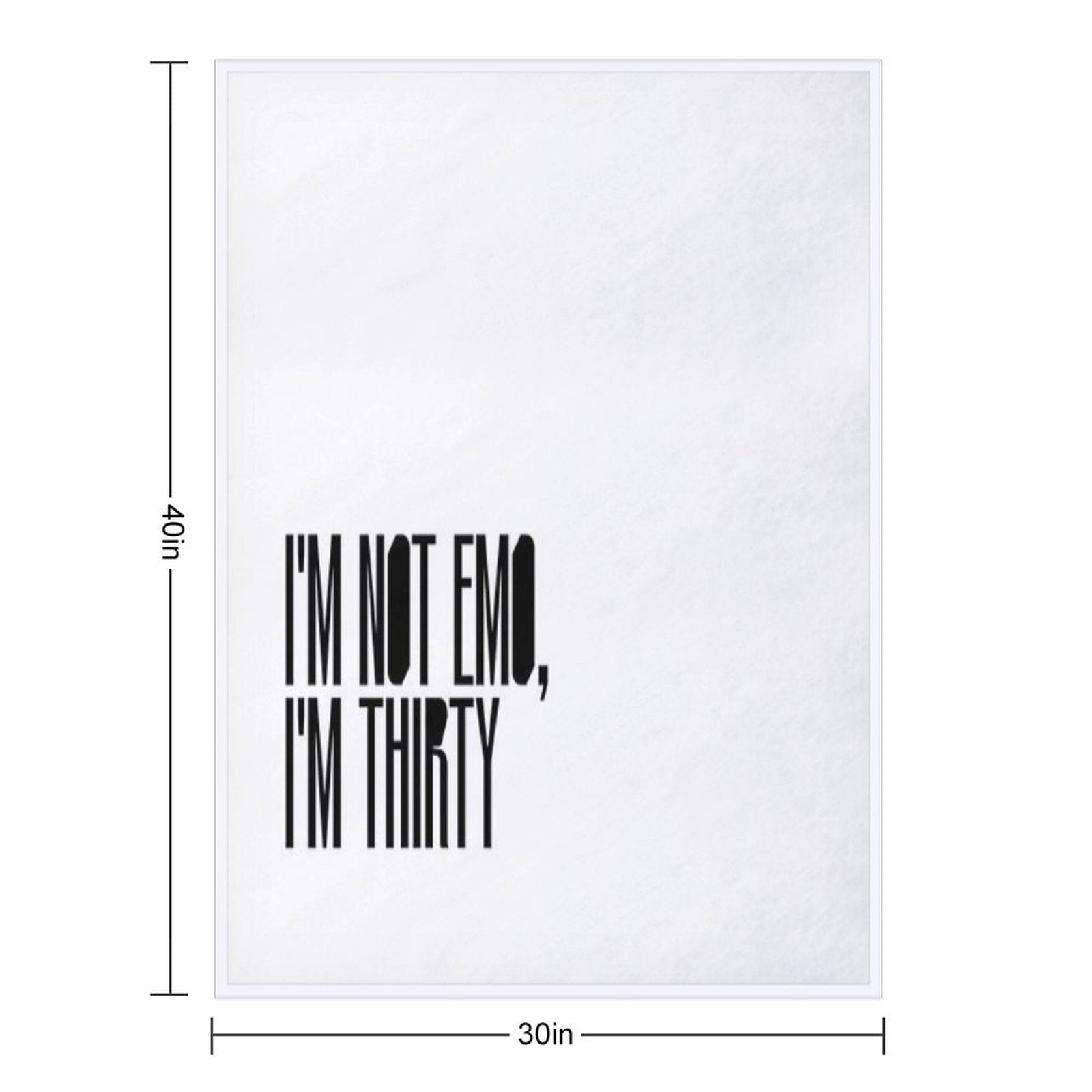 Copia De Copia De Copia De I'm Not Emo, I'm Thirty Velvety-soft Throw Blanket