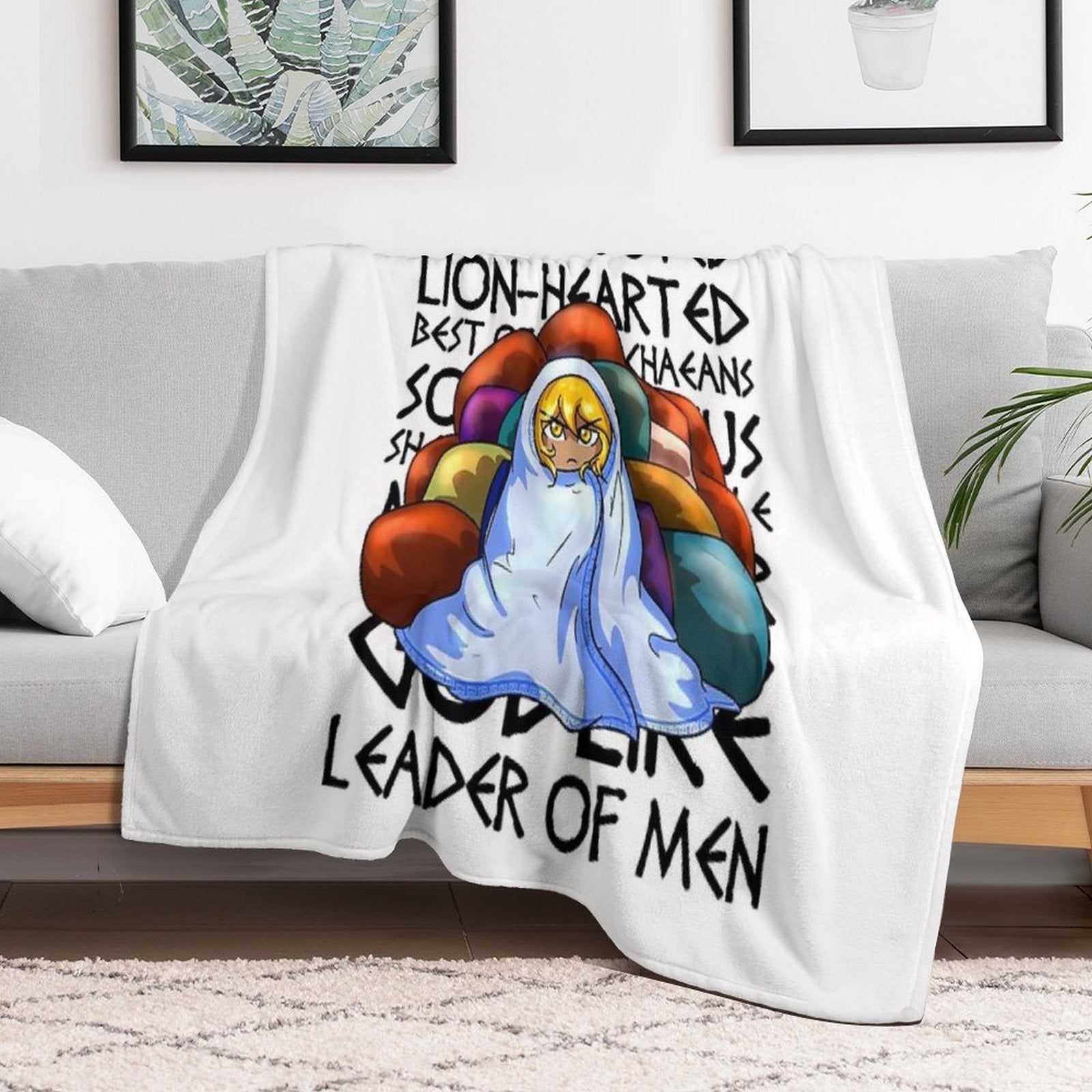 Epithets of Achilles Multi-functional Throw Blanket