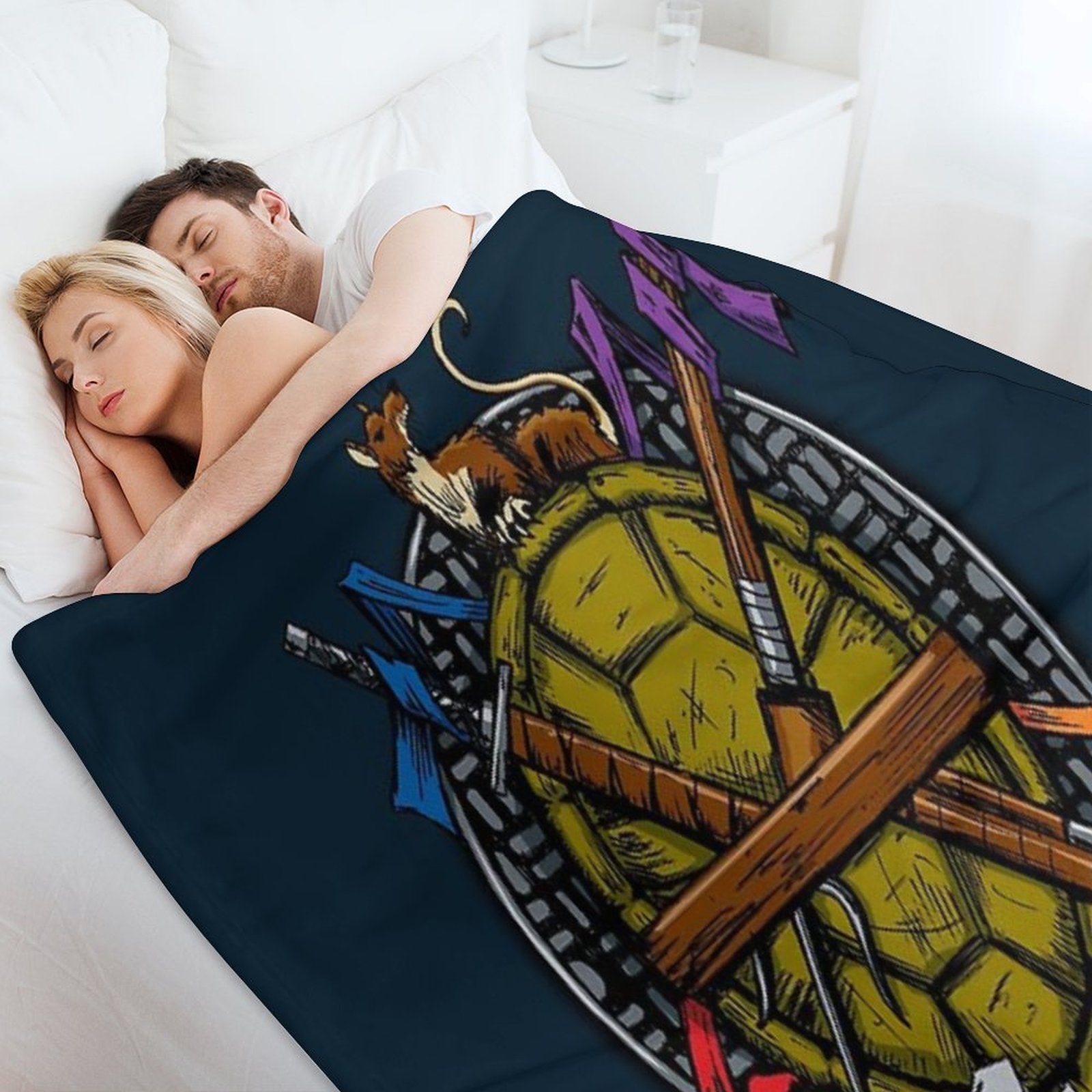 Turtle Family Crest - Full Color Durable Throw Blanket