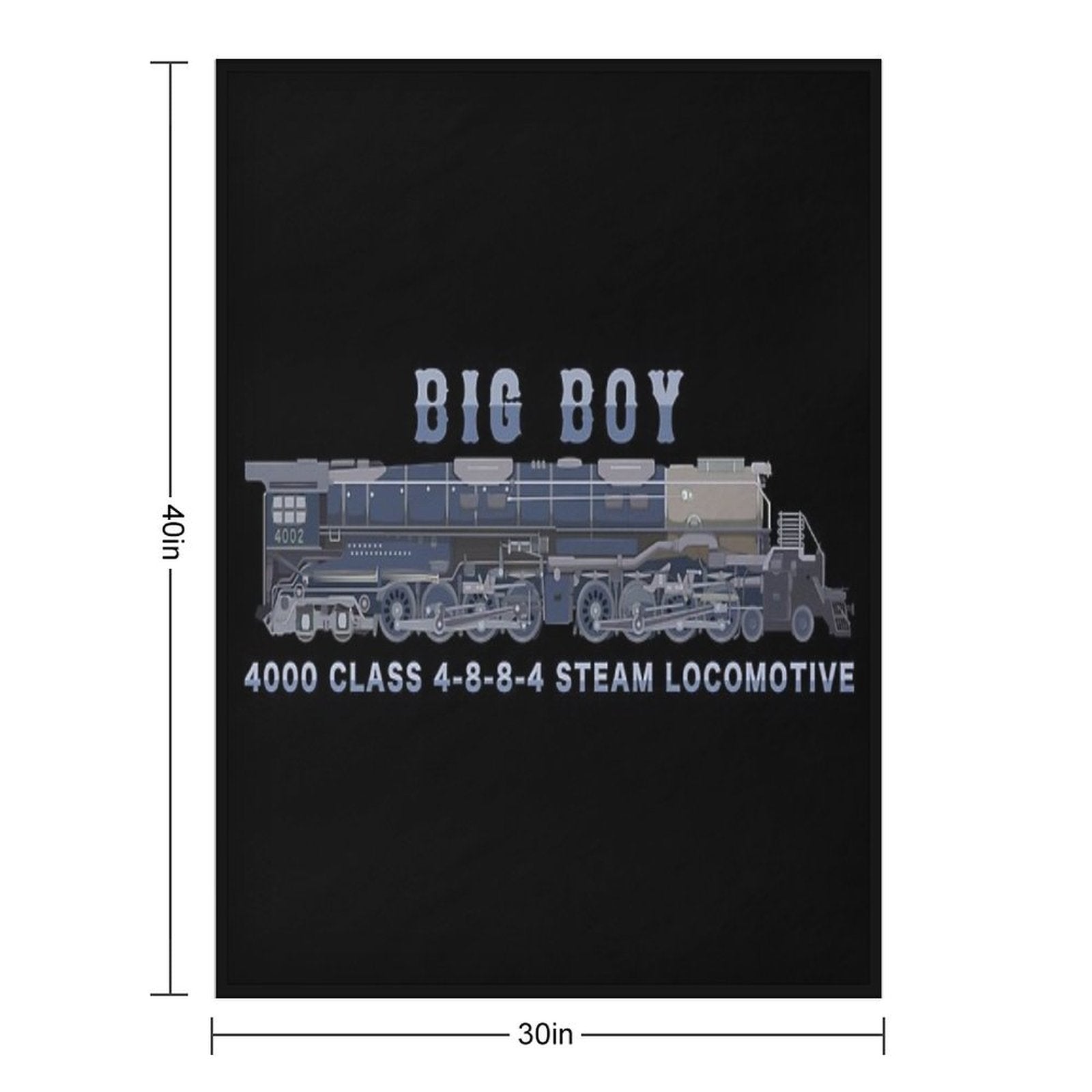 Big Boy 4000 Class Steam Train Locomotive Color Diagram Gift Multi-functional Throw Blanket