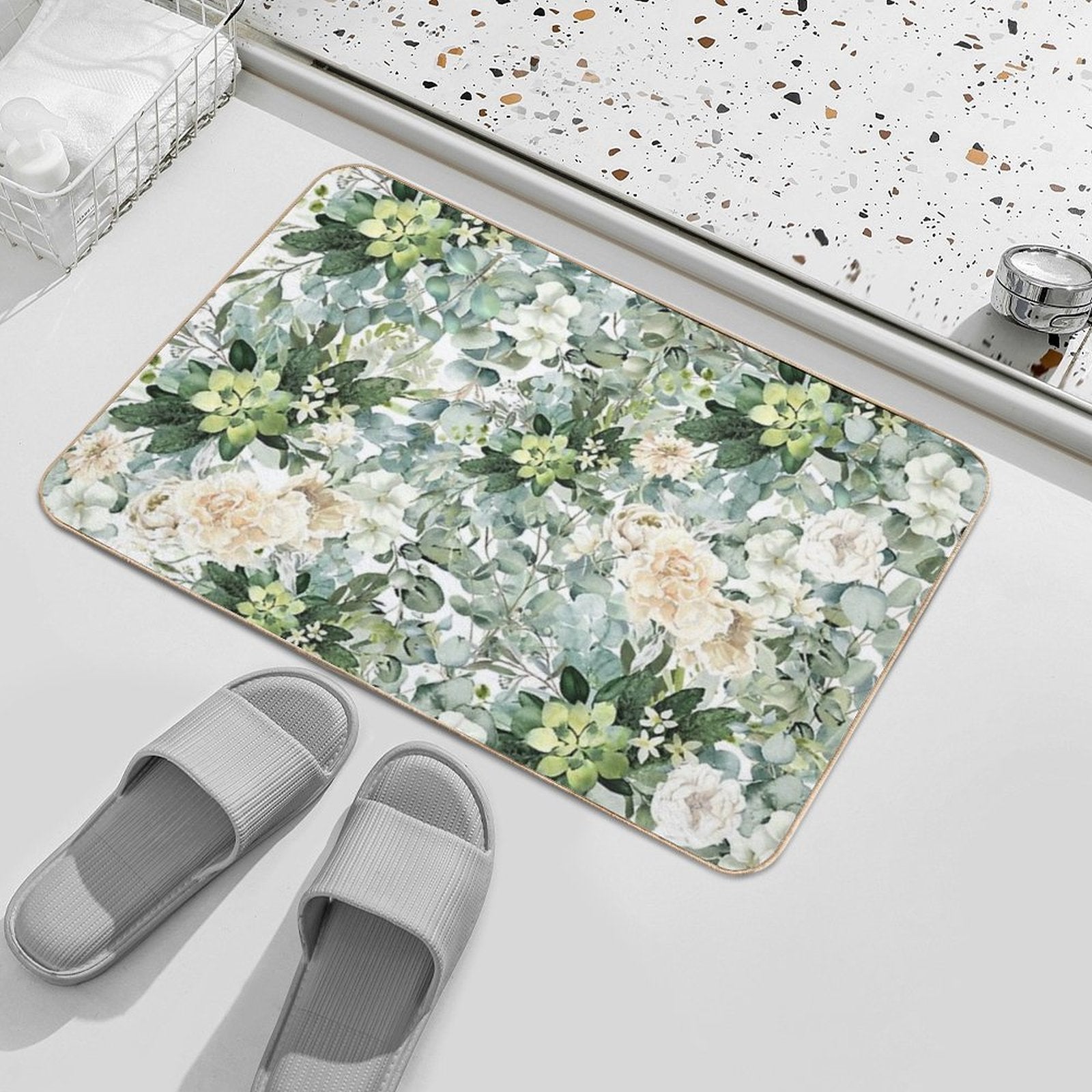 Foliage Burst  Easy To Clean Bath Mat