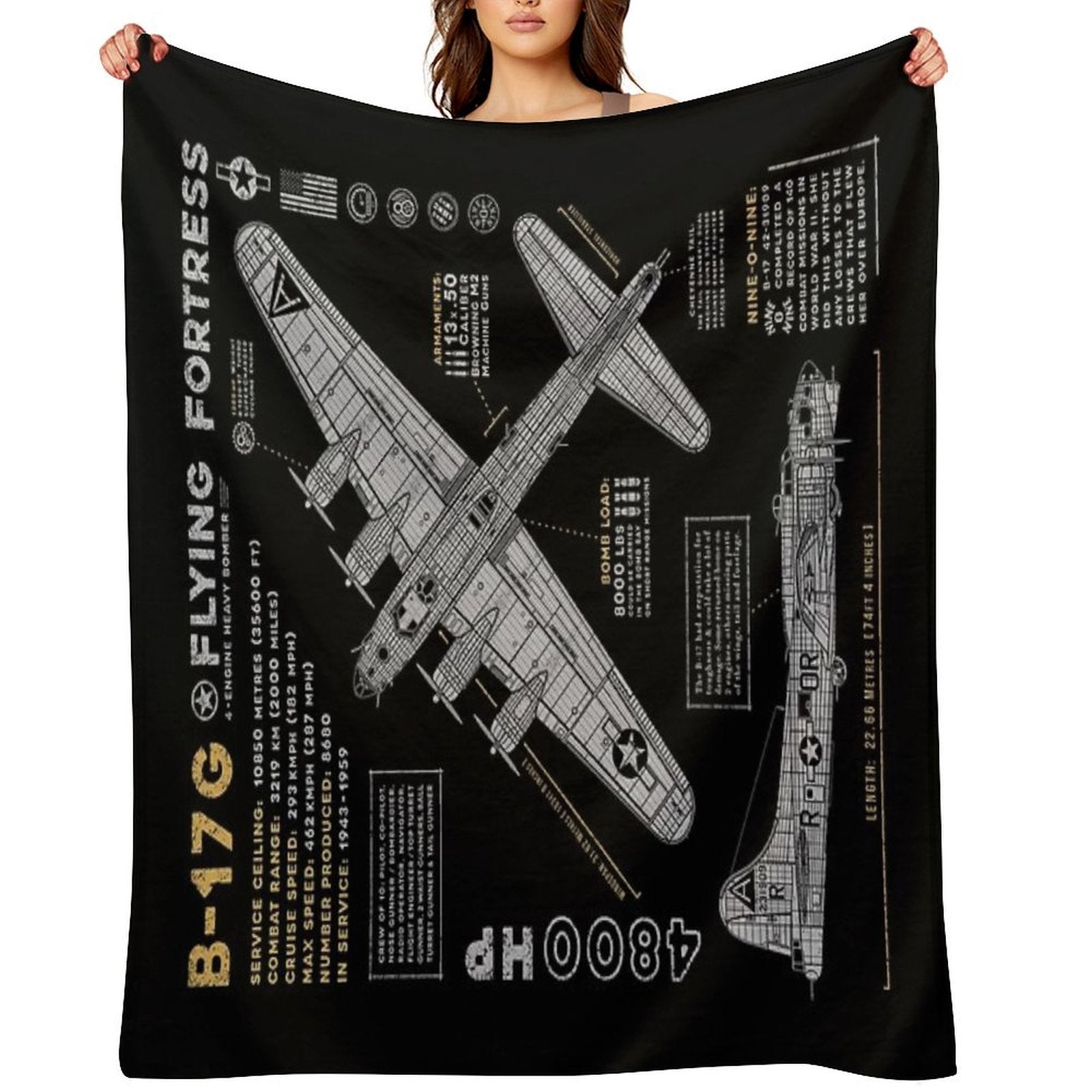 B17 Flying Fortress Comfort Throw Blanket
