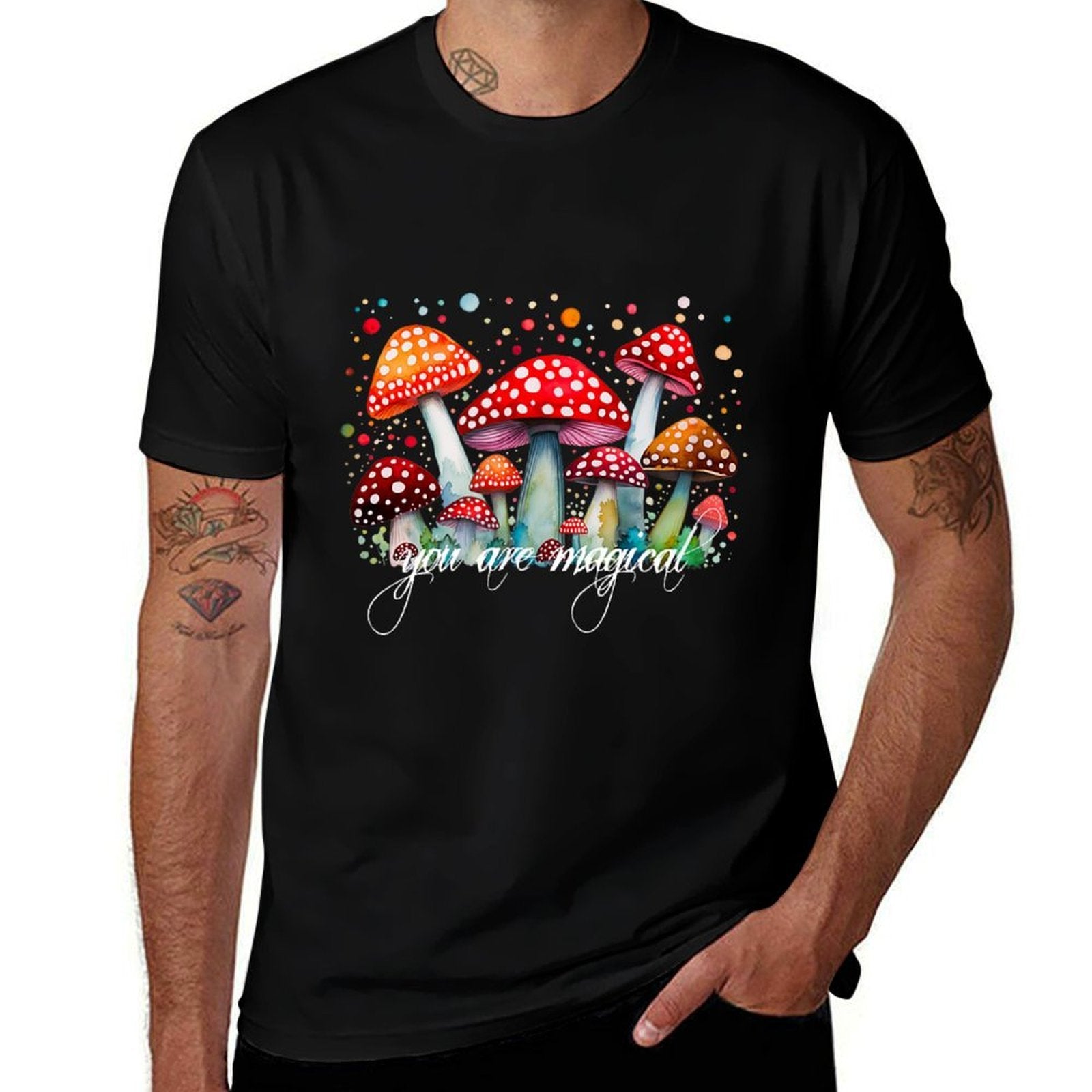 YOU ARE MAGICAL Mushrooms Different Lovely Special Unique  Vintage-inspired T-Shirt