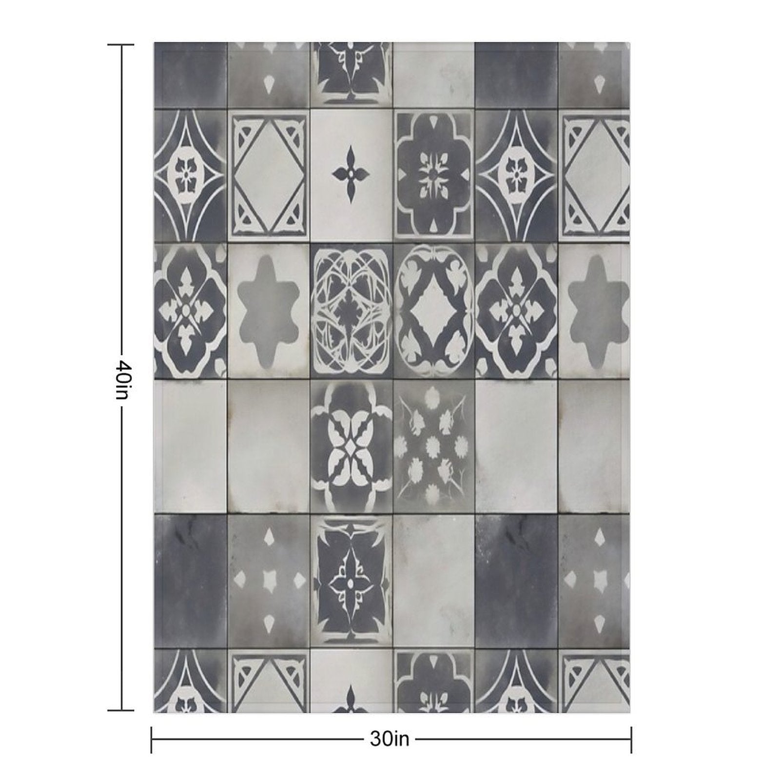 Vintage Geometric Tile Pattern Design Compact Throw Blanket