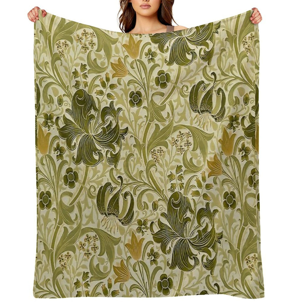 William Morris - Honeysucklea 'No,02. Lightweight Throw Blanket