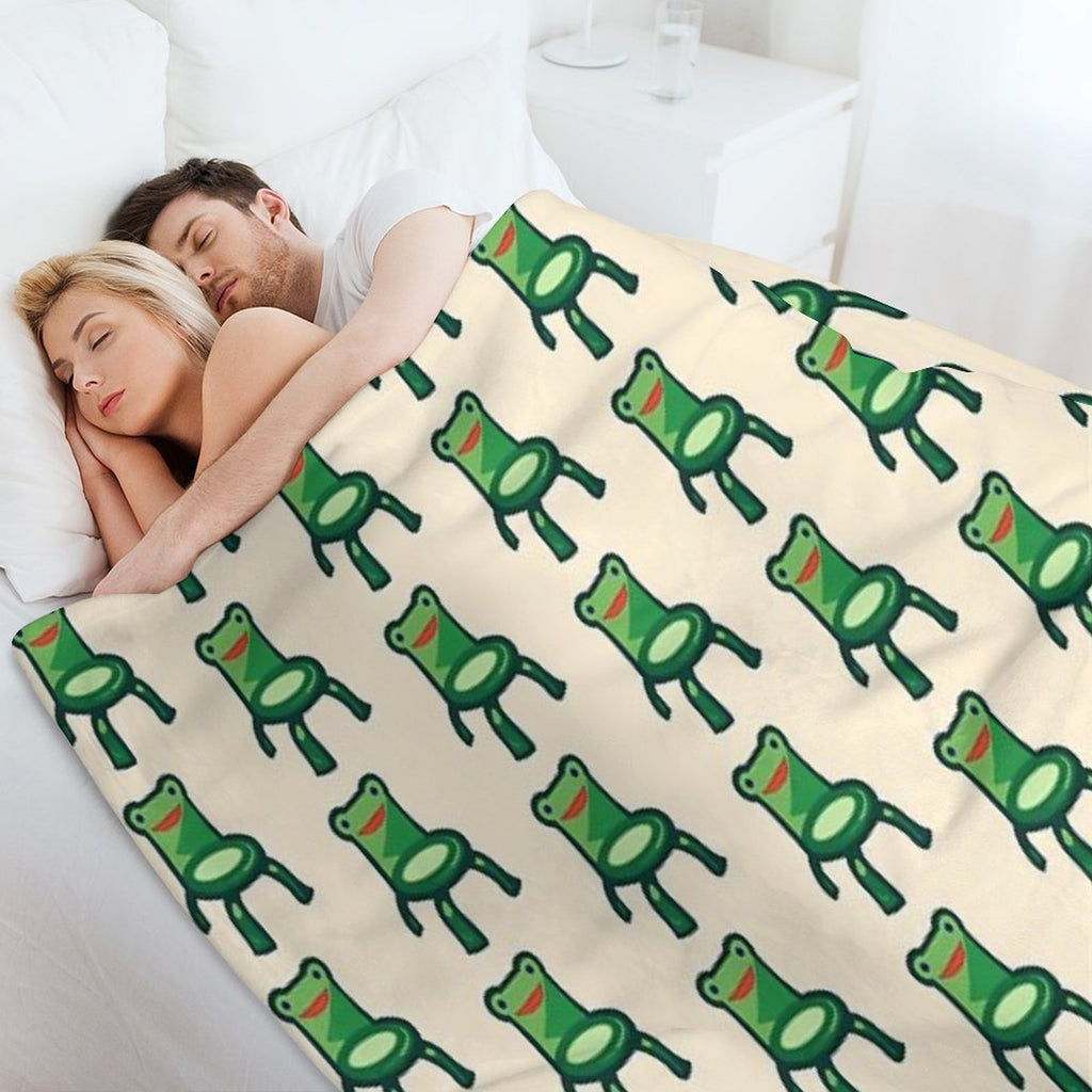 Froggy Chair Velvety-soft Throw Blanket